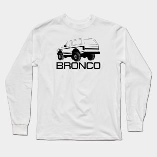 1992-1996 Bronco Rear, Black Print Long Sleeve T-Shirt